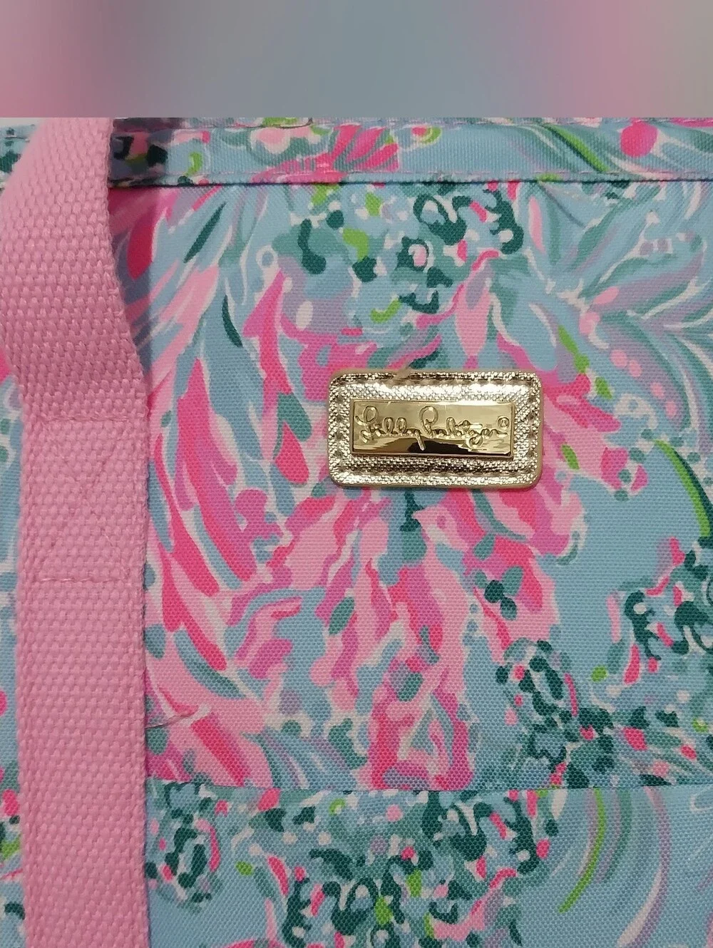 Floral Convertible Backpack Tote - Pink & Aqua by